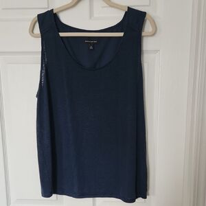 Banana Republic Blue Sleeveless Relaxed Tank Top